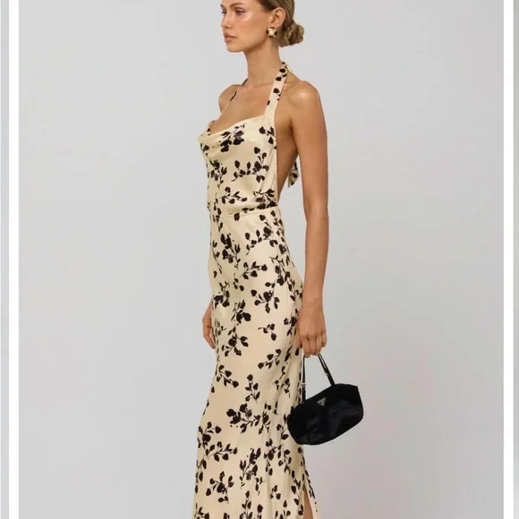 RESA FIONE DRESS IN BLACK DAHLIA Maxi Dress - Picture 1 of 4